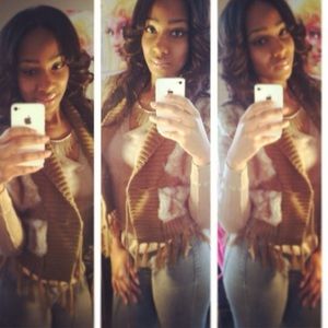 Brown Fur Sweater Vest