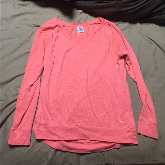 PINK Victoria secret orange long sleeve shirt