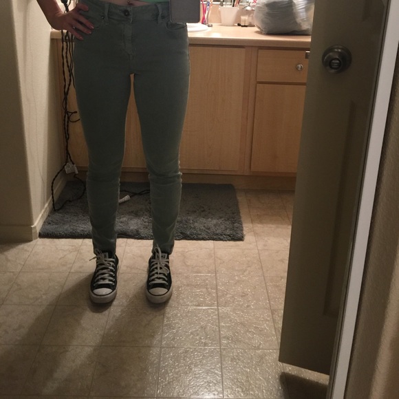 PacSun Bullhead jeans size 9 light green wash - Picture 1 of 4