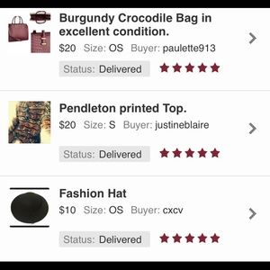 5 Star ratings on all items sold so far.