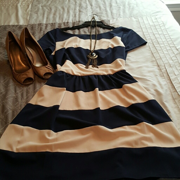 Pin striped B Darlin dress