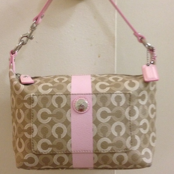 Coach Handbags - 1 HOUR SALE!!! NWOT Coach beautiful pink& tan bag
