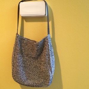 NINE WEST 👜 Black/cream crochet hobo