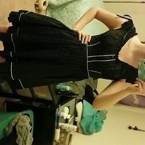 Pookadotted black and white hot topic dress
