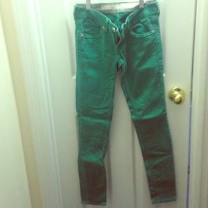 Green skinny pants