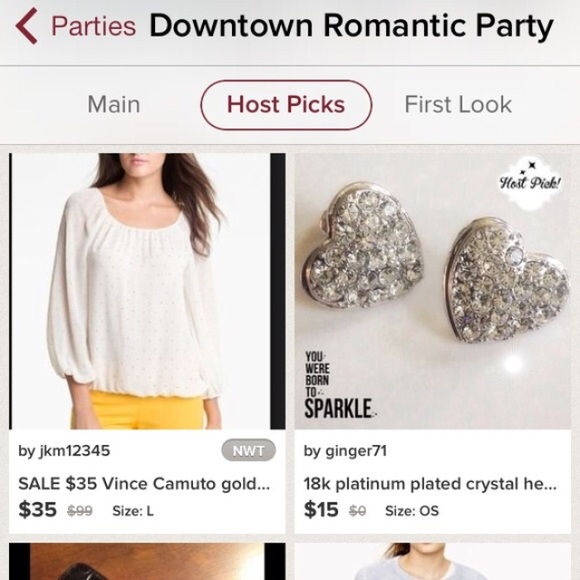 3X HP🎉18K PP Crystal heart stud - Picture 5 of 6