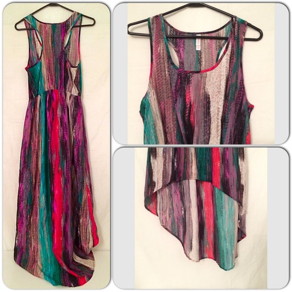 Bundled - Colorful racer back hi-lo dress - Picture 2 of 3