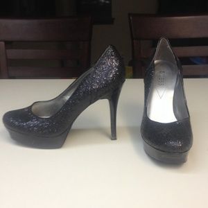 Black Guess sequence 5 inch platform heel