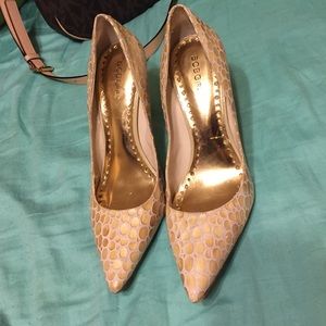 Bcbg girls heels gold 10 good condition
