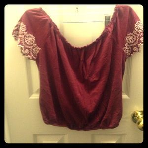 Maroon AEO summer blouse