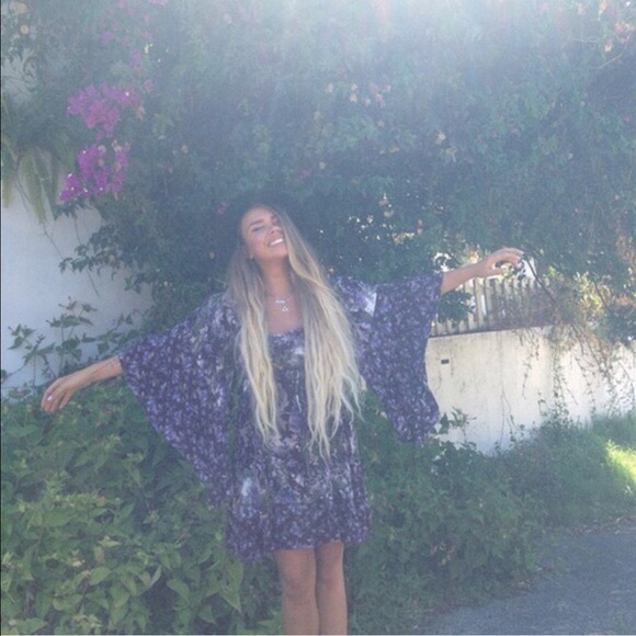 💜Bundled Free People printed sleeve dress - Picture 3 of 4