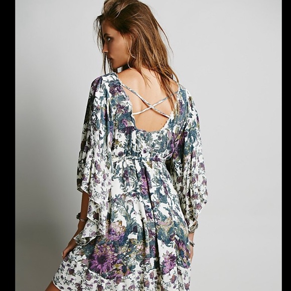 💜Bundled Free People printed sleeve dress - Picture 4 of 4