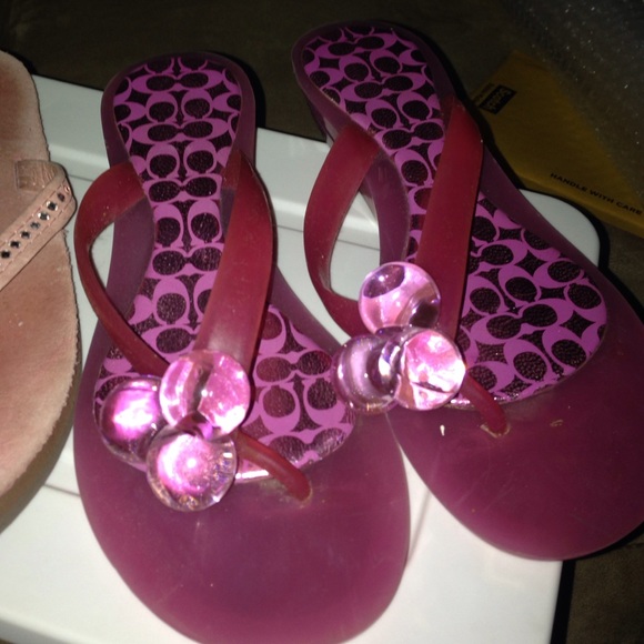 Coach pink sandals and Rainbow pink sandals size 6