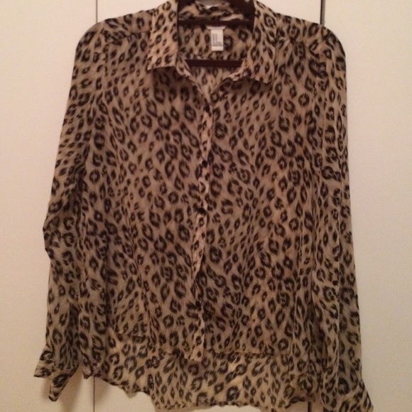 Cheetah Button Down Blouse