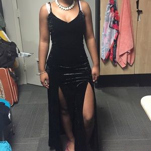 Velvet maxi dress