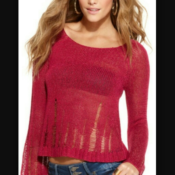 Jessica Simpson Shredded Sweater