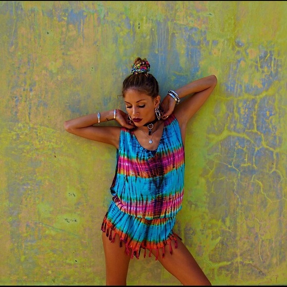 Super cute tie die romper