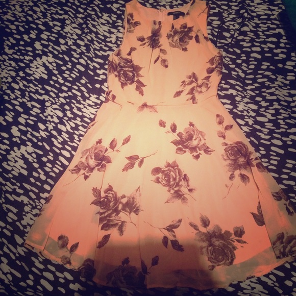 Floral peach dress