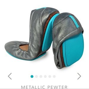 Tieks metallic pewter