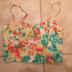 spring floral crop top