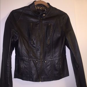 Black leather jacket