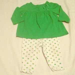 Infant Girls Green Spring Outfit