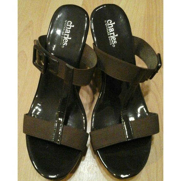 Brown Wedge Sandals by Charles David size 9