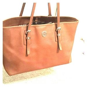 Brown faux leather purse