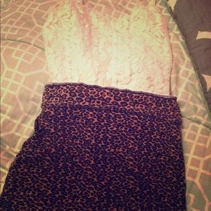 Cheetah print tight skirt 🌟