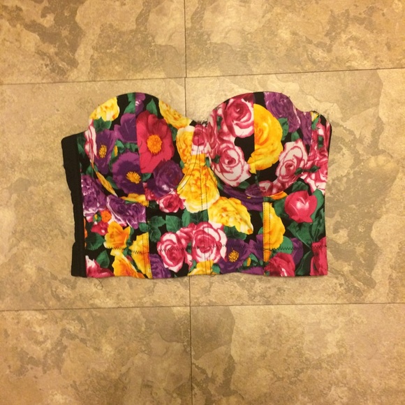 Floral Crop Corset