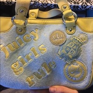 Juicy Couture Blue and Yellow Purse