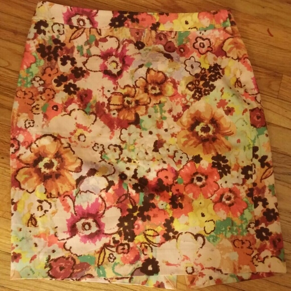 J. Crew Floral Pastiche pencil skirt.