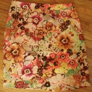 J. Crew Floral Pastiche pencil skirt.