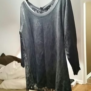 Blue lace top