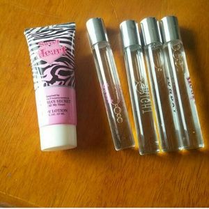 4 roller balls and one mini lotion