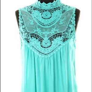 New Embroiled Teal Blouse