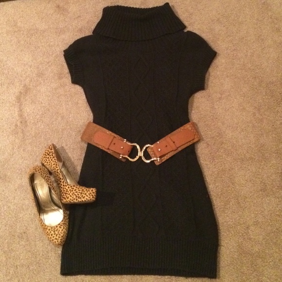 Black sweater dress