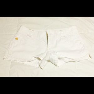White Express shorts