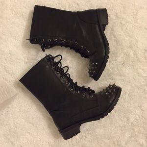 Spiked Combat Boots