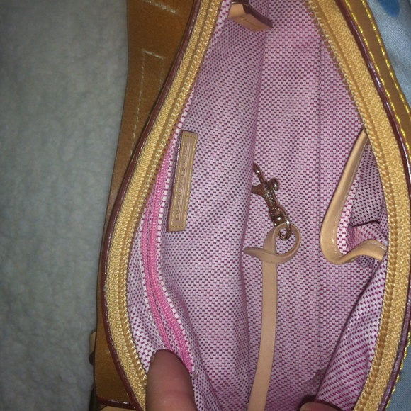 Dooney & Bourke blue polka dot purse - Picture 3 of 4