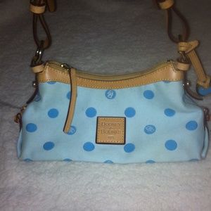 Dooney & Bourke blue polka dot purse