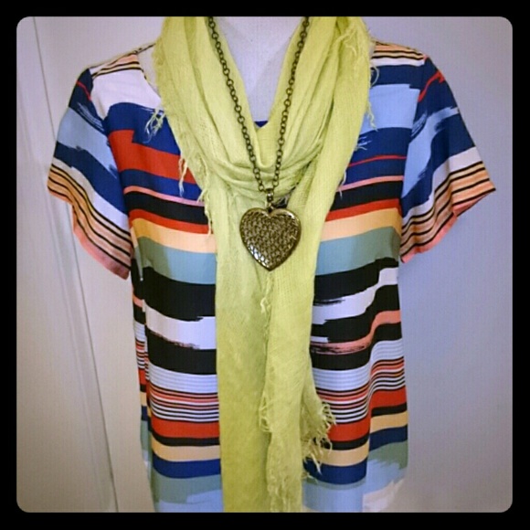 Colorful Striped Blouse - Picture 1 of 4