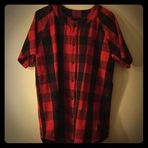 Plaid Short Sleeve Button Up