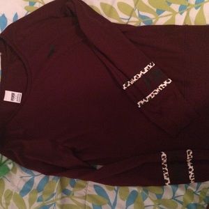 Victoria's Secret PINK burgundy long sleeve shirt