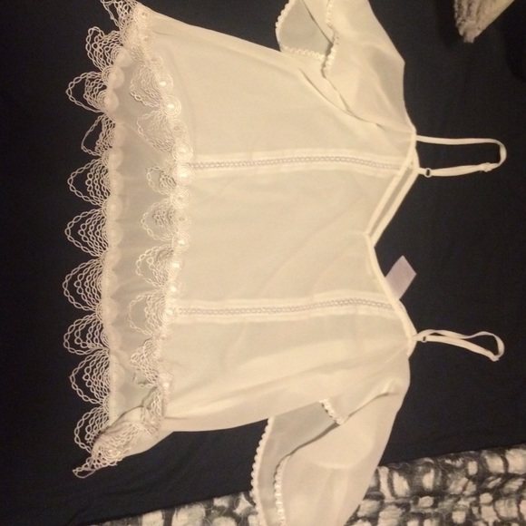 White sheer top