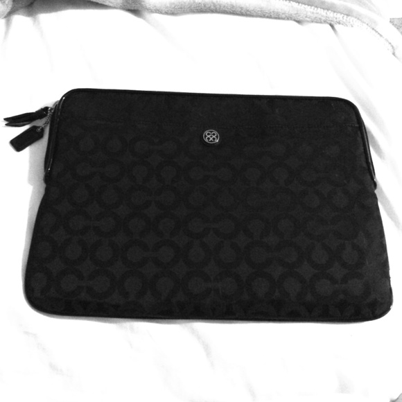 Coach Signature Black Laptop Sleeve