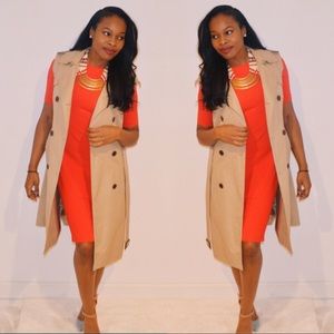 Banana Republic DIY sleeveless trench coat
