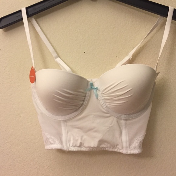 White bridal style bustier