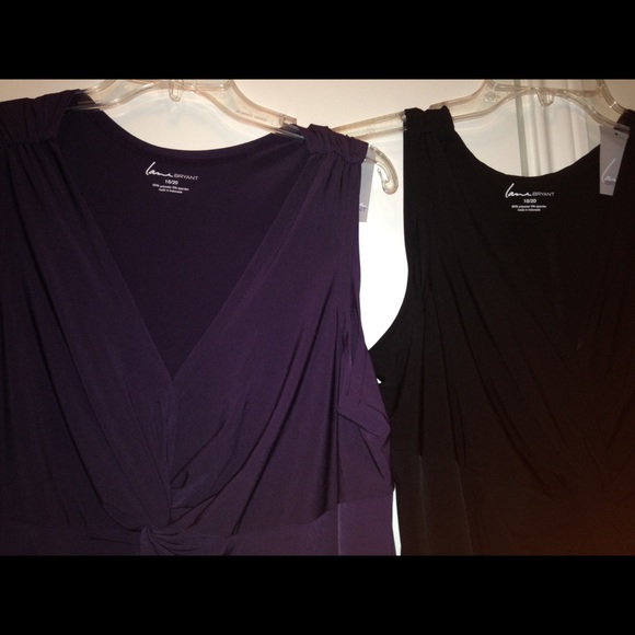 Two tanks purple and black