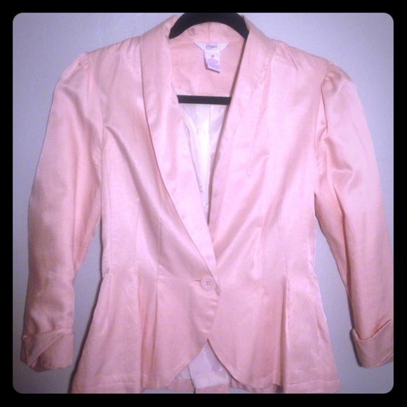 Pink Peplum Blazer